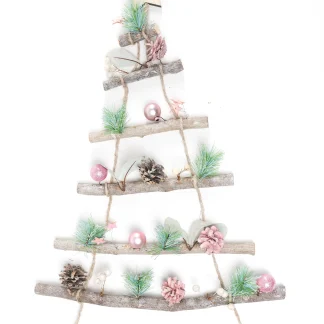 TrendLine Weihnachtsaufhänger Weihnachtsbaum 70 x 48 cm rosa