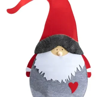 TrendLine Dekoaufsteller Zwerg 112 x 86 cm grau-rot