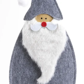 TrendLine Weihnachtsaufsteller Weihnachtsmann 47 x 22 cm grau-weiß