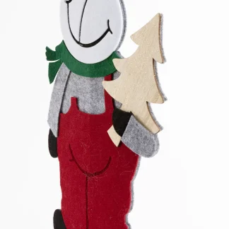 TrendLine Weihnachtsaufsteller Rentier 83 x 43 cm grau-rot