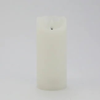 TrendLine LED Wachskerze mit Flamme  Batteriebetrieb weiß 17,5 cm