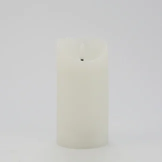 TrendLine LED Wachskerze mit Flamme  Batteriebetrieb weiß 15 cm