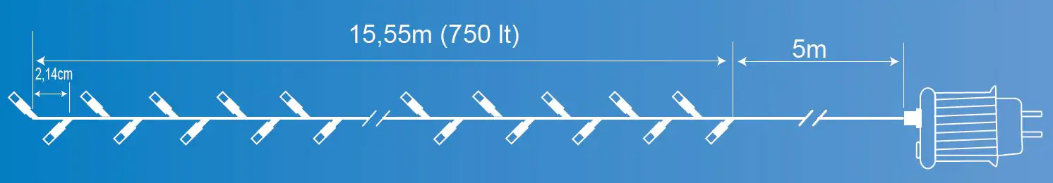 TrendLine LED-Lichterkette Premium Außen 15,6 m warmweiß-transparent mit Timer, Dimmer