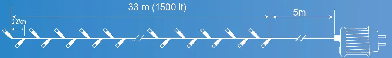 TrendLine LED-Lichterkette Premium Außen 33 m warmweiß-transparent mit Timer, Dimmer