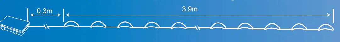 TrendLine LED-Lichterkette Mini Außen 3,9 m kaltweiß mit Timer, 8 Lichteffekten