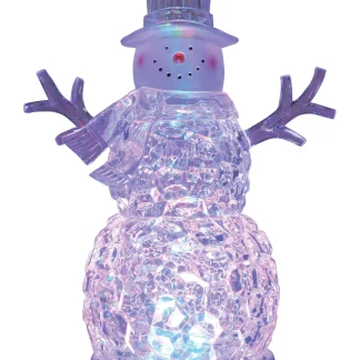 TrendLine LED Acrylfigur Schneemann 33,5 x 23 cm bunt mit Timer