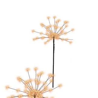 TrendLine LED Gartenstecker 3 Stück H: 1 m warmweiß Außen mit Timer, 8 Leuchtfunktionen