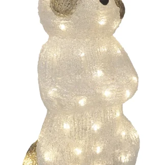 TrendLine LED Acrylfigur Waschbär 38 x 20 cm warmweiß-weiß Außen mit Timer