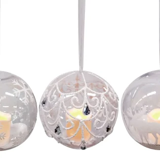 TrendLine Weihnachtskugel 1 LED warmweiß, für den Innenbereich Ø10cm