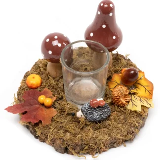 TrendLine Deko Teelichthalter Pilze 14 x 12 cm