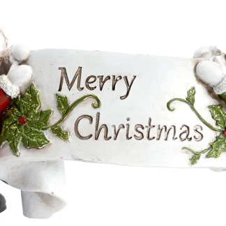 TrendLine Dekofigur Schneemänner 10 x 22 cm weiß-grün