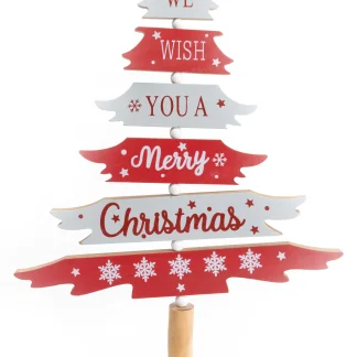 TrendLine Dekofigur Weihnachtsbaum aus Holz 25,5 x 6,5 x 46,5 cm
