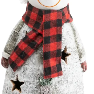 TrendLine Dekofigur Schneemann 43 x 20 cm weiß-rot