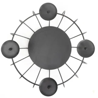 TrendLine Adventskranz Metall Ø 30 x 15 cm schwarz