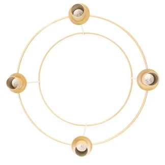 TrendLine Adventskranz Metall Ø 29 x 25 cm gold