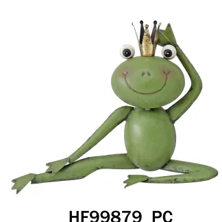 TrendLine Dekofigur Frosch aus Metall 35 x 13 x 27 cm