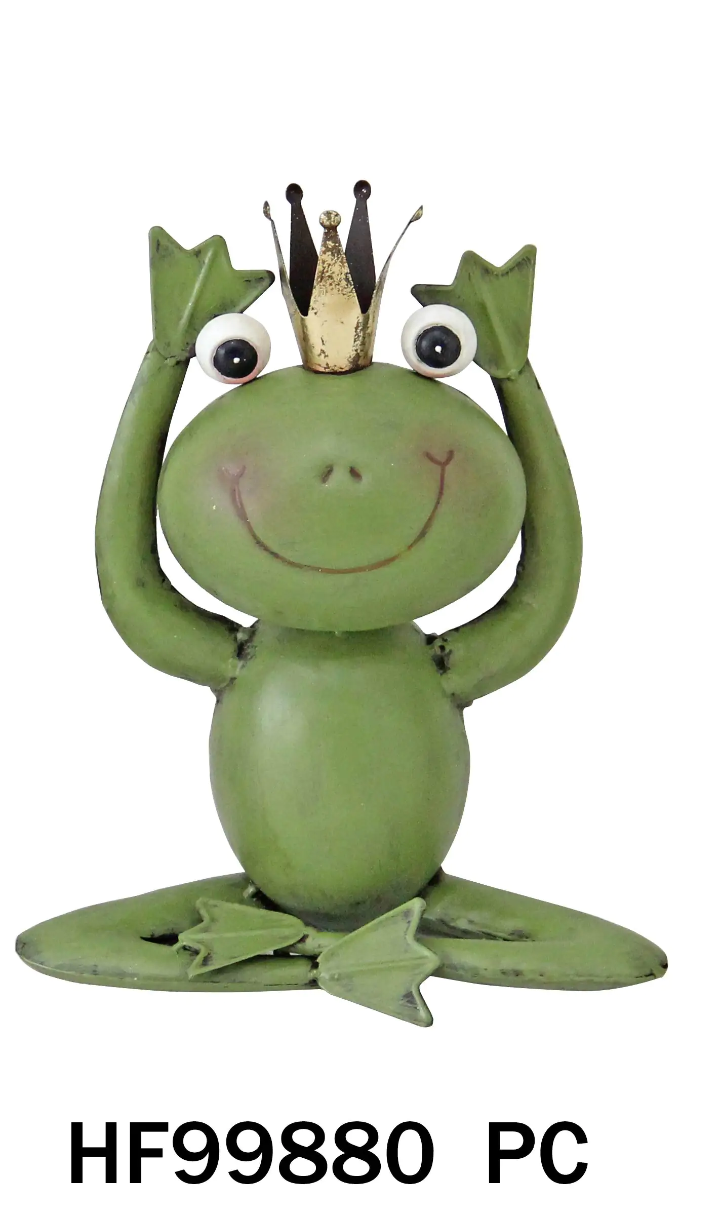 TrendLine Dekofigur Frosch aus Metall 23 x 13 x 27 cm