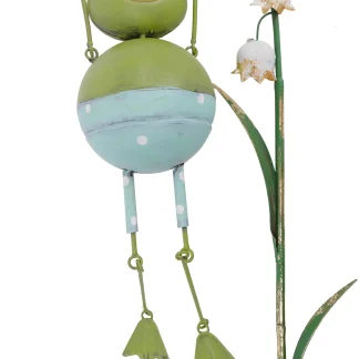 TrendLine Gartenstecker Frosch aus Metall 25 x 10 x 79 cm