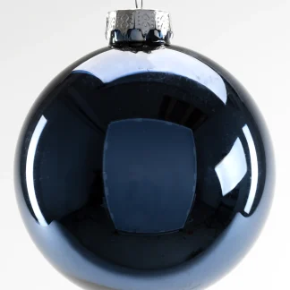 TrendLine Weihnachtskugeln aus Glas Ø 8 cm nachtblau 6 Stück