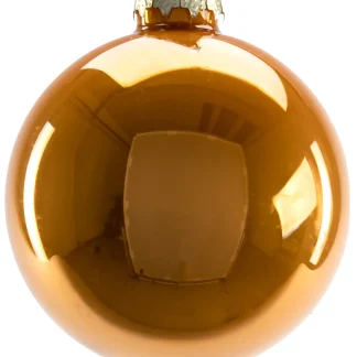 TrendLine Weihnachtskugeln aus Glas Ø 8 cm bernstein 6 Stück