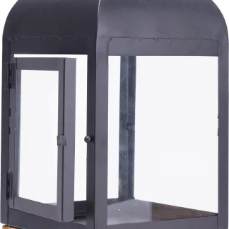 TrendLine Laterne Metall 30 x 15 cm schwarz matt