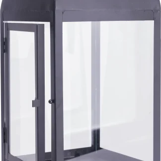 TrendLine Laterne Metall 37 x 18 cm schwarz matt