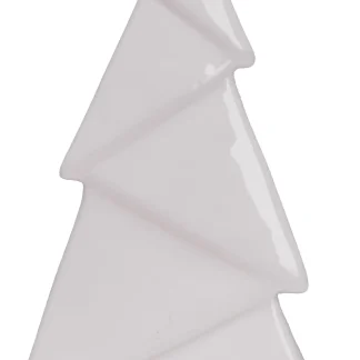 TrendLine Dekofigur Keramik Tannenbaum 23 x 13 cm weiß