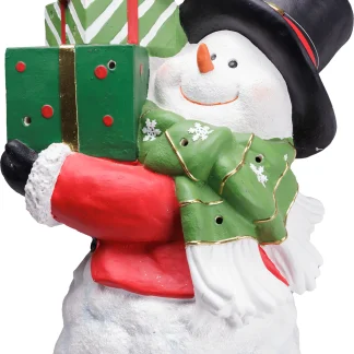 TrendLine Dekofigur Schneemann 76 x 43 cm weiß-rot