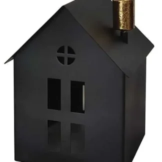 TrendLine Deko Windlicht Haus 14 x 13,5 x 17,5 cm