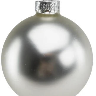 TrendLine Weihnachtskugeln aus Glas Ø 5/ 5,7/ 6,7 cm silber 42 Stück