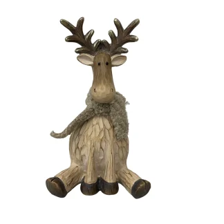 TrendLine Dekofigur Rentier 30 x 19 cm braun