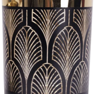 TrendLine Windlicht Glas Ø 10 cm schwarz gold