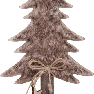TrendLine Dekofigur Holz Tannenbaum 36 x 16 cm braun