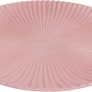 TrendLine Dekoteller Holz Ø 35 cm rosa