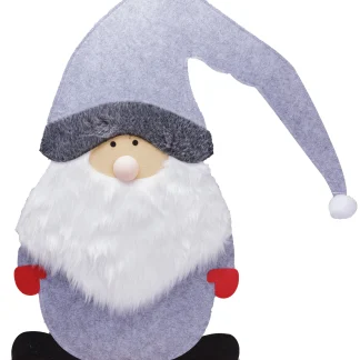 TrendLine Dekofigur Filz Weihnachtsmann 93 x 82 cm grau