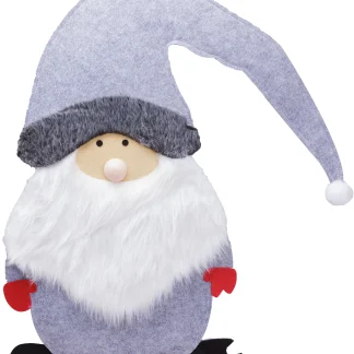 TrendLine Dekofigur Filz Weihnachtsmann 78 x 67 cm grau