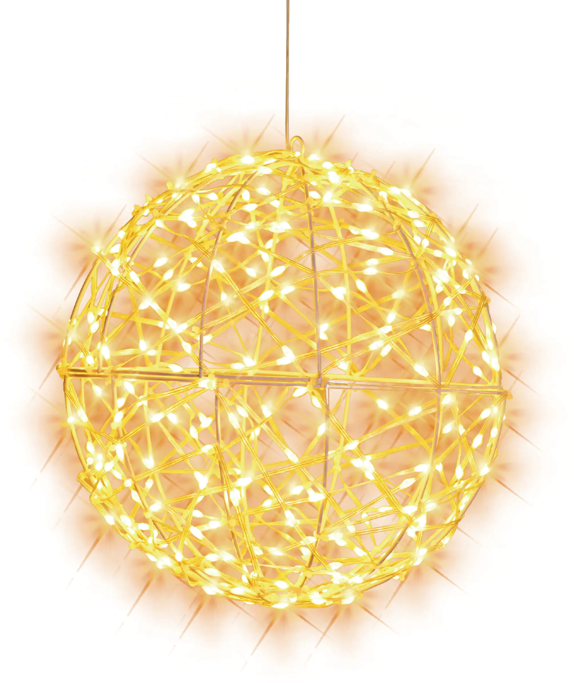 TrendLine LED Kugel Metall Ø 30 cm warmweiß Außen mit Timer