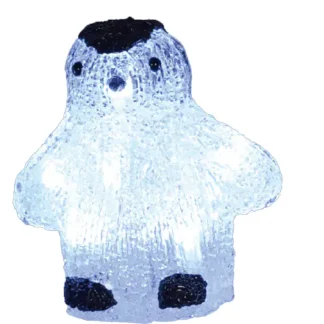 TrendLine LED Acrylfiguren Pinguin 5 Stück 13 cm kaltweiß Außen mit Timer