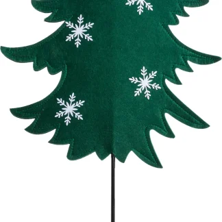 TrendLine Weihnachtsaufsteller Filz Tannenbaum 96 x 40 cm grün-weiß