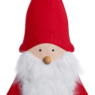 TrendLine Dekofigur Filz Wichtel 116 x 43 cm weiß-rot