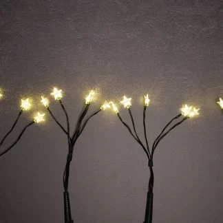 TrendLine LED Gartenstecker Sternen H: 60 cm 4 Stück warmweiß Außen mit Timer