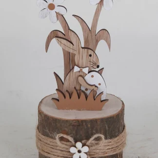 TrendLine Deko Hase auf Stamm 7,5 x 7 x 18 cm