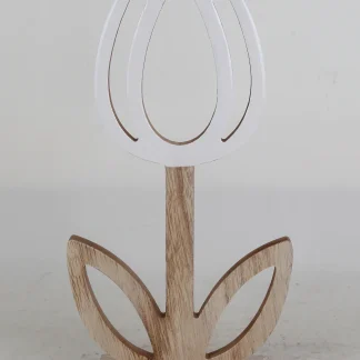 TrendLine Deko Holz-Blume 15 x 6 x 29 cm