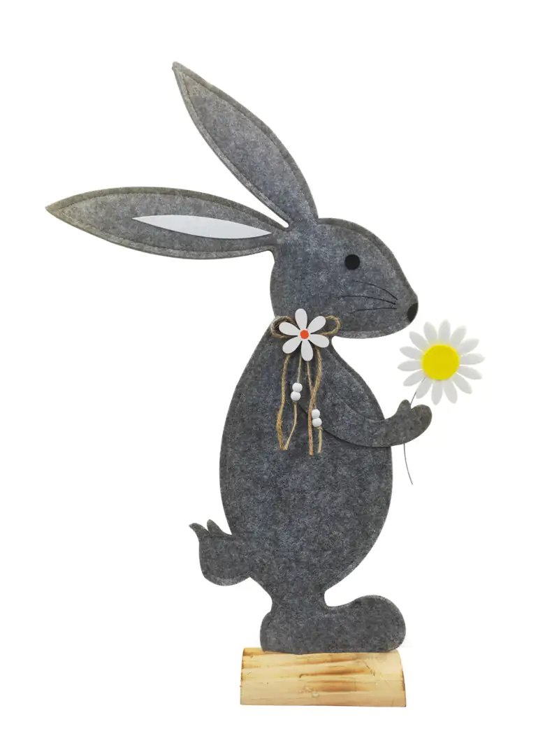 TrendLine Deko Hase Filz 35 x 6 x 52 cm