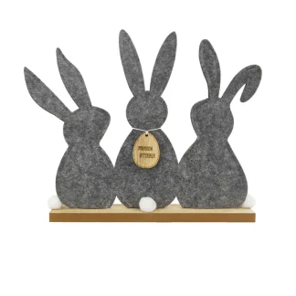 TrendLine Deko Hasen Aufsteller Filz 38 x 5 x 31 cm