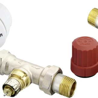 Danfoss Thermostat-Set Home RAS-C RA-N RLV-S DN 15 1/2", Durchgang + Rücklaufverschraubung