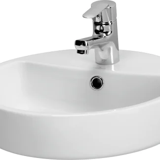 Cersanit Aufsatzwaschtisch Caspia 44 cm rund weiß