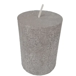 House of Rustic Kerze 9 cm silber