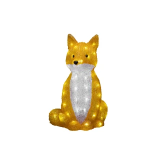 Konstsmide LED Fuchs Acryl 64 kalt weiße Dioden, 25,5cm x 24cm x 40cm