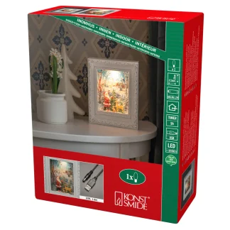 Konstsmide LED Wasserlaterne Bilderrahmen Weihnachten 7,5cm x 5cm x 22 cm